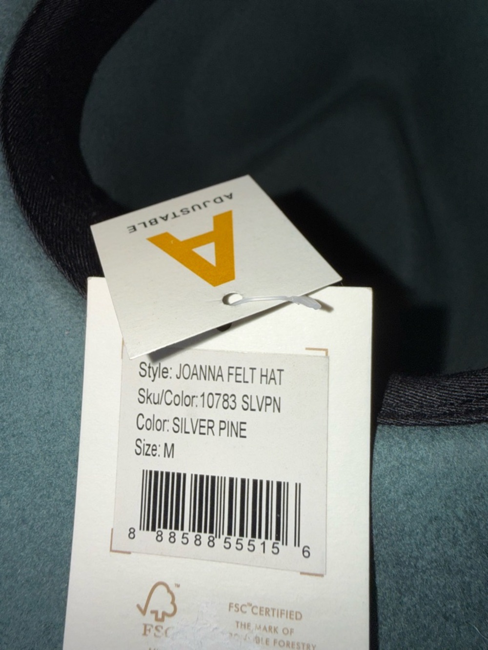 Brixton Joanna Felt Hat, Silver Pine, size Medium, BNWT - Picture 5 of 5